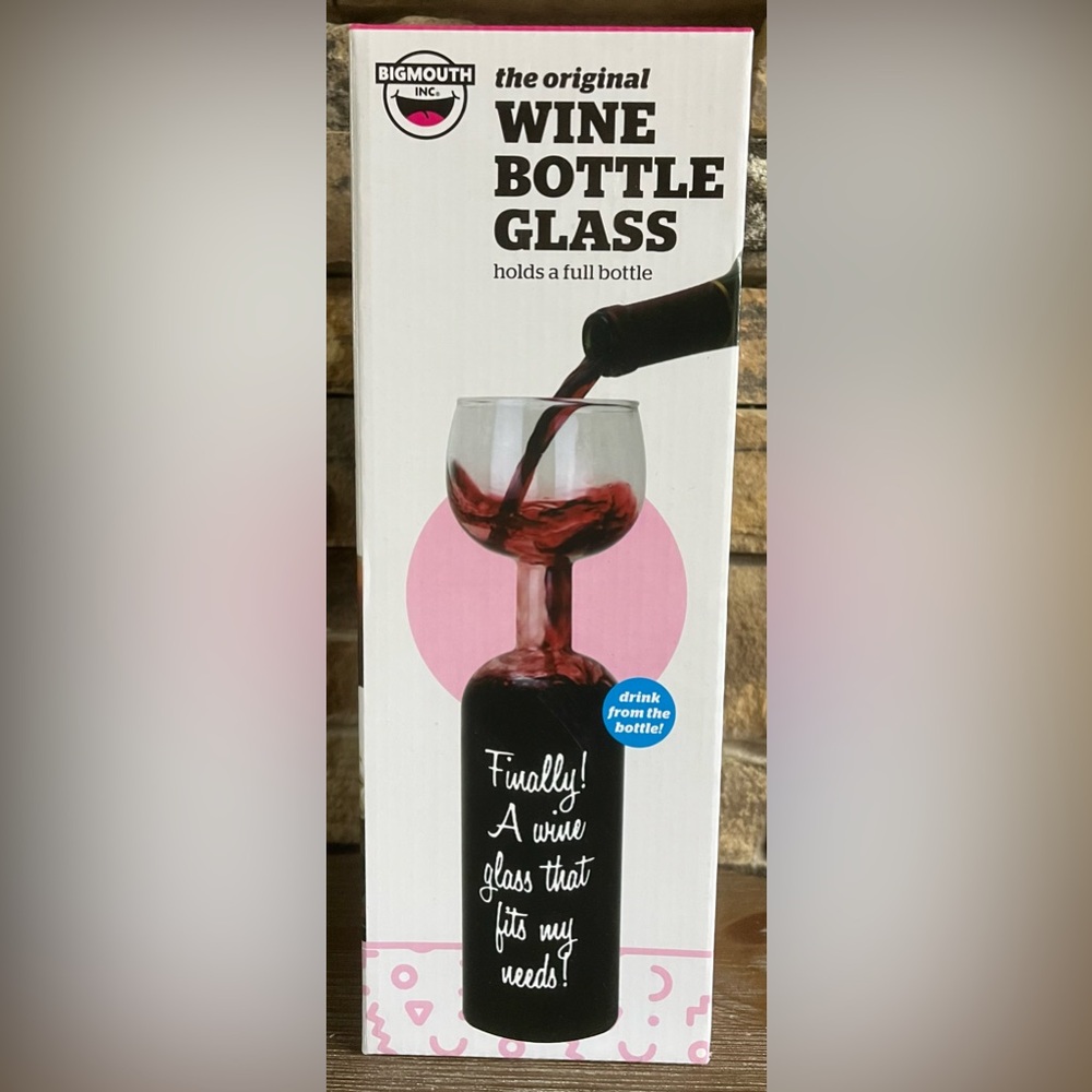 BigMouth Inc Glass Wine Bottle